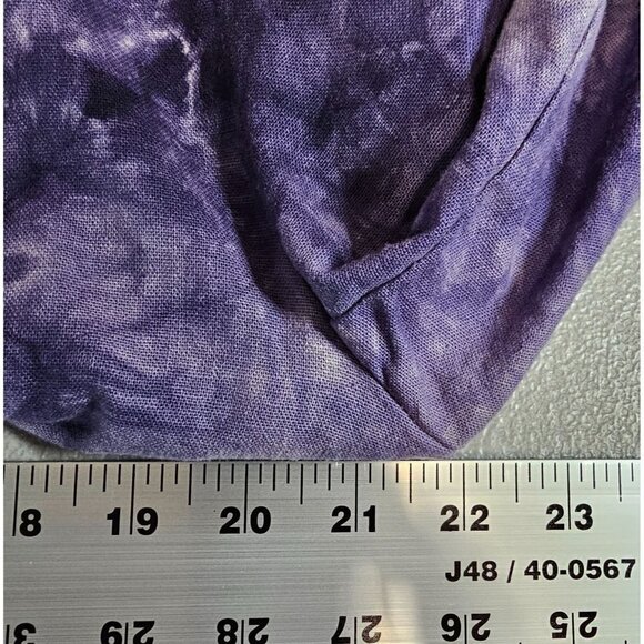 Anthropologie Amadi Hilde Shine Oversized Purple Tie Dye Linen Blazer - Picture 8 of 11